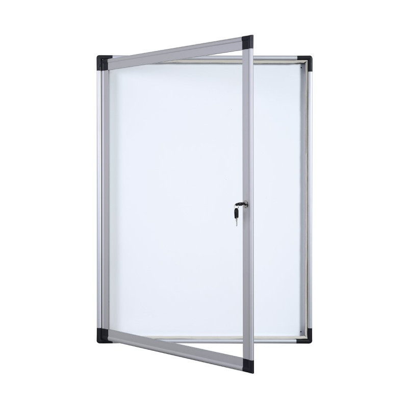 Bi-Office Vitre Tableau d'affichage vitrine d'intérieur magnétique 781 x 735 mm Blanc