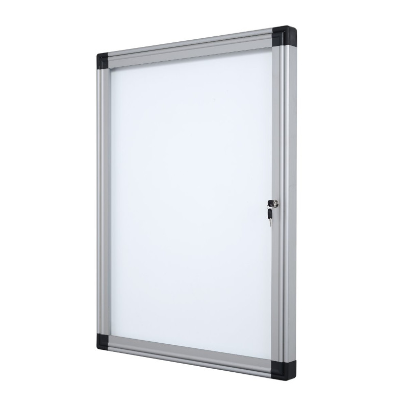 Bi-Office Vitre Tableau d'affichage vitrine d'intérieur magnétique 781 x 735 mm Blanc