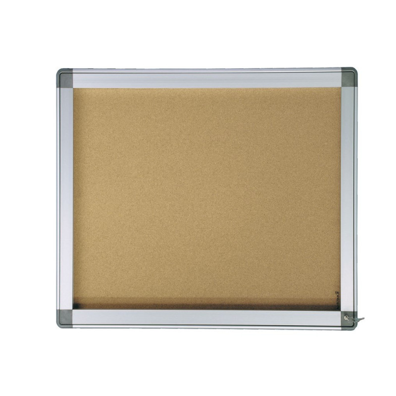 Vitrine affichage intérieure Aludra fond liège pour 6 feuilles A4