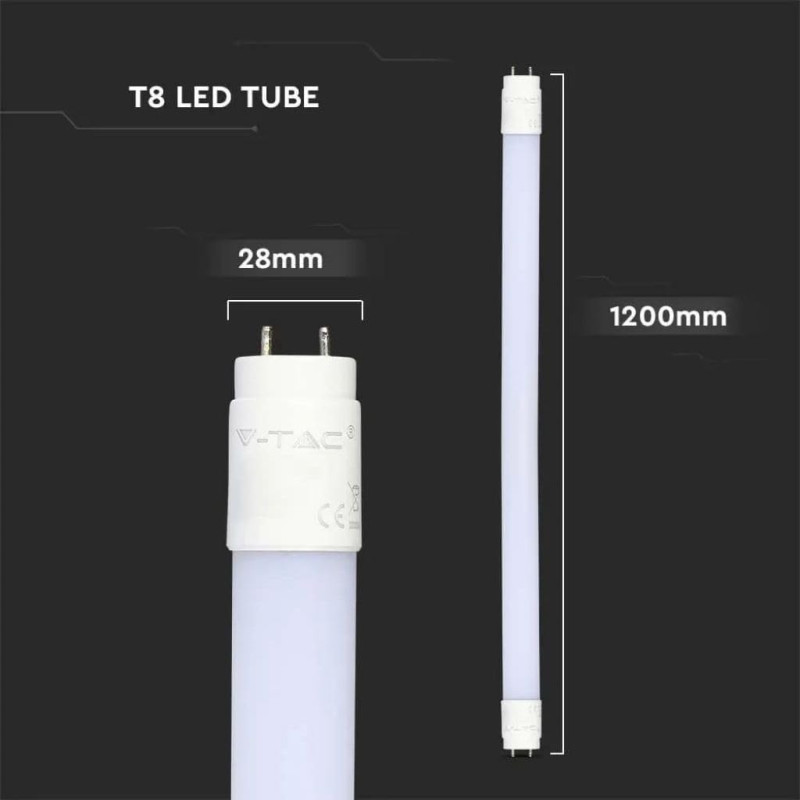 Led tube V-tac 21672 vt-122-chip Samsung-16,5W G13 4000K 120cm