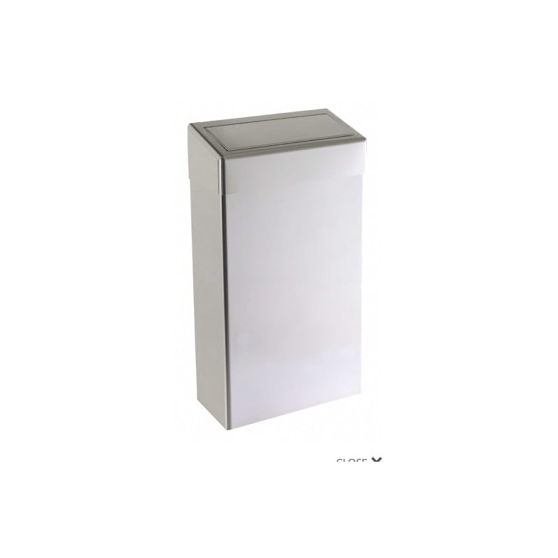 Poubelle 30 l Métal Blanc avec Couvercle Push à Fermeture Automatique  C&C CP-30