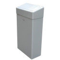 Poubelle 30 l Métal Blanc avec Couvercle Push à Fermeture Automatique  C&C CP-30
