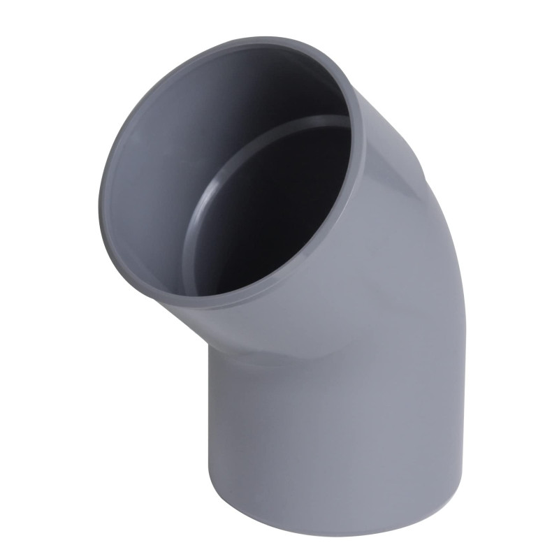 coude pvc - mâle / femelle - 45 degrés - diamètre 125 mm - nicoll cx4