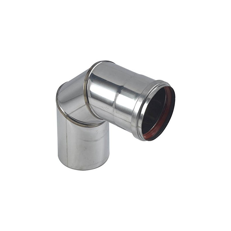 Coude EQ90° inox 316 4/10 Ø100 + joint a levres