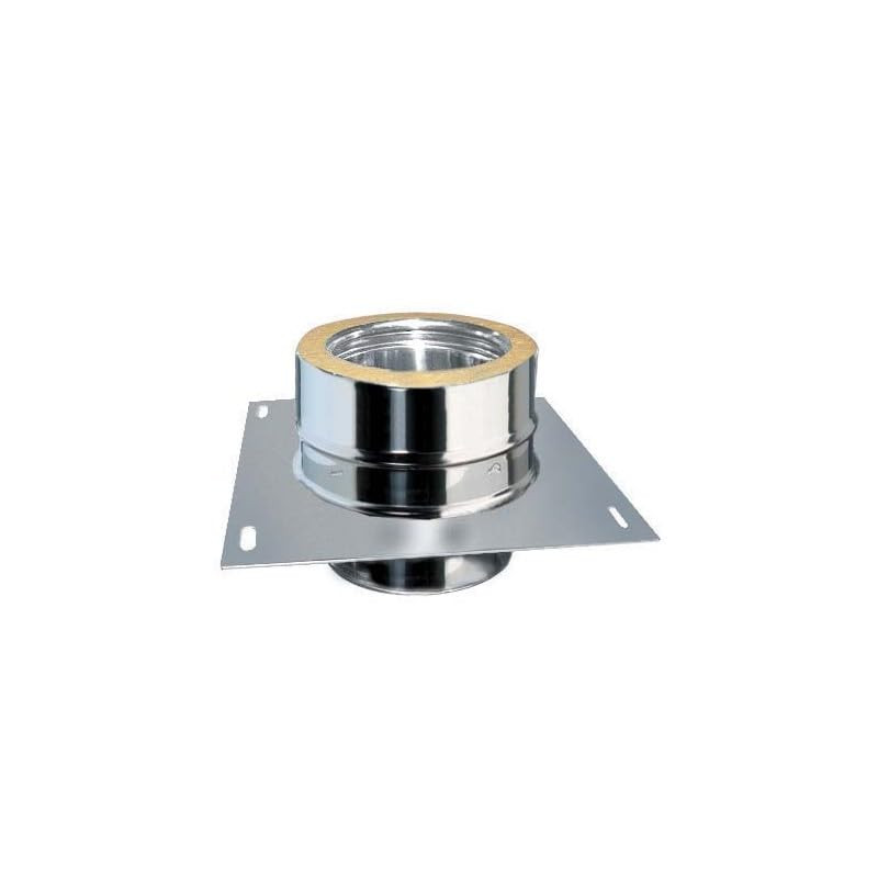 Plaque de Départ Toit Inox Diamètre 80/130 mm -  Roccheggiani 31.664.30.80