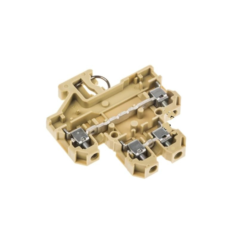 Bloc de Jonction à deux étages 4mm², A visser, Marron  Weidmuller DK 4