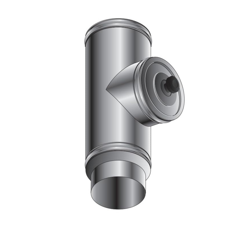 Elément d'Inspection 80 mm Inox avec Bouchon à Visser  Roccheggiani SPG 634080