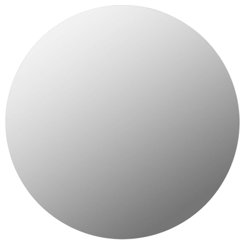 vidaXL Miroir Mural 60 cm Rond Verre Décoration Mur Salle de Séjour Maison