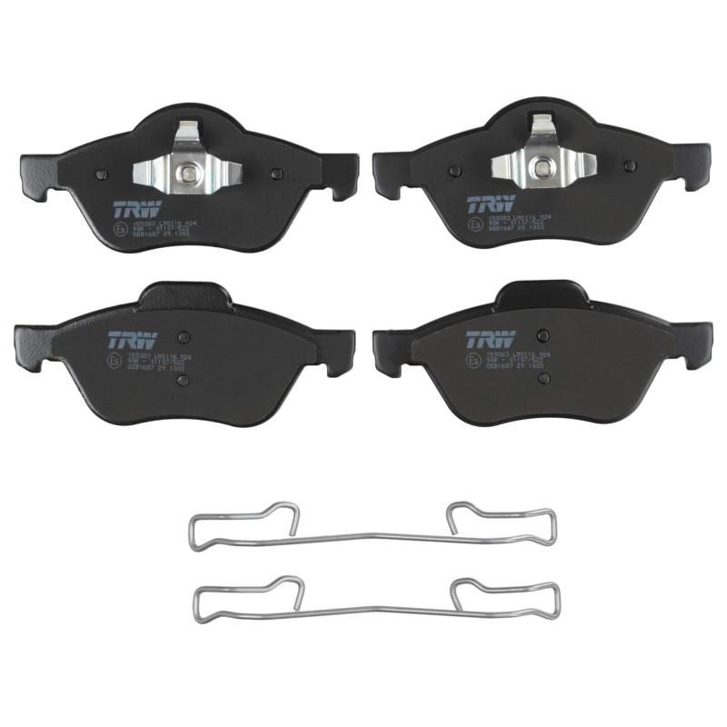 TRW GDB1687 Plaquettes de Frein Kit de 4 pour Renault Clio III (BR0/1, CR0/1) 2005-2014 Essieu Avant et Autres Véhicules