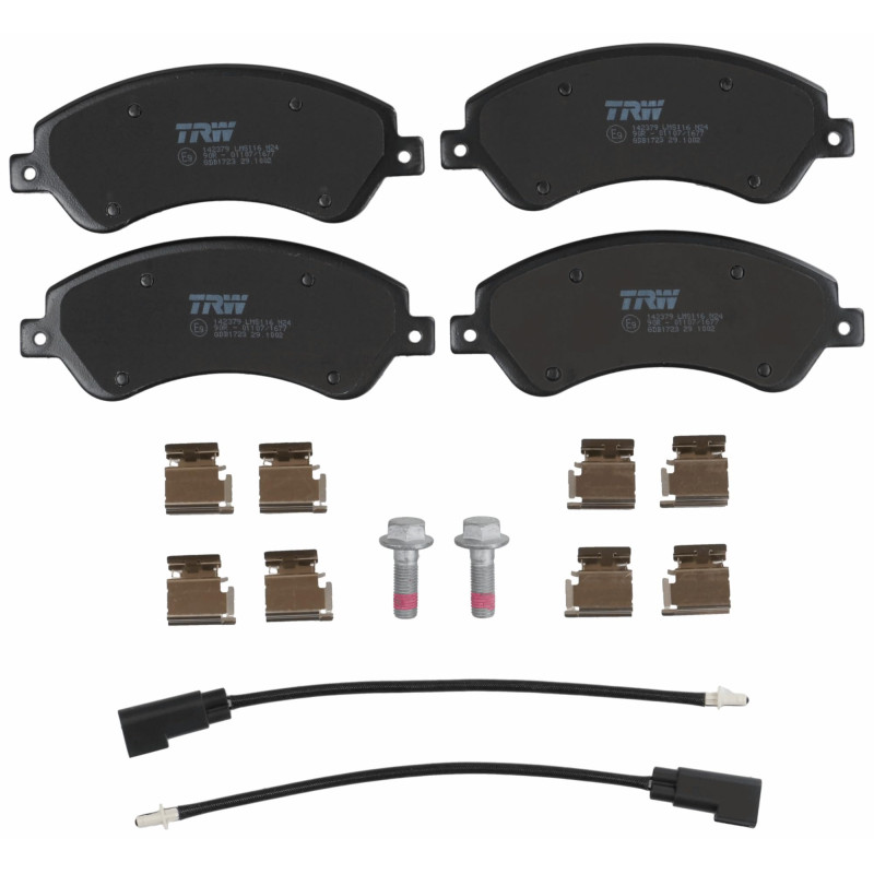 TRW GDB1723 Plaquettes de Frein Kit de 4 pour Ford Transit Fourgon (FA_ _) 2006-2014 Essieu Avant et Autres Véhicules