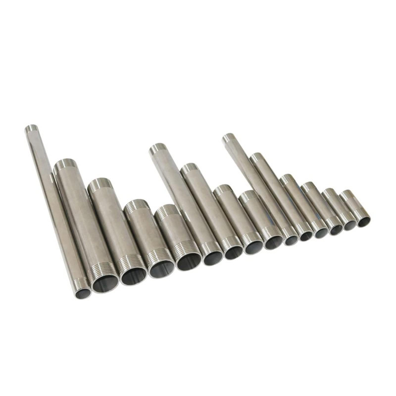 1PC BSP raccord de tuyau en acier inoxydable 304 MalexMale connecteur de tuyau fileté 5/6/8/10/15/20/30cm adaptateur tige de dou