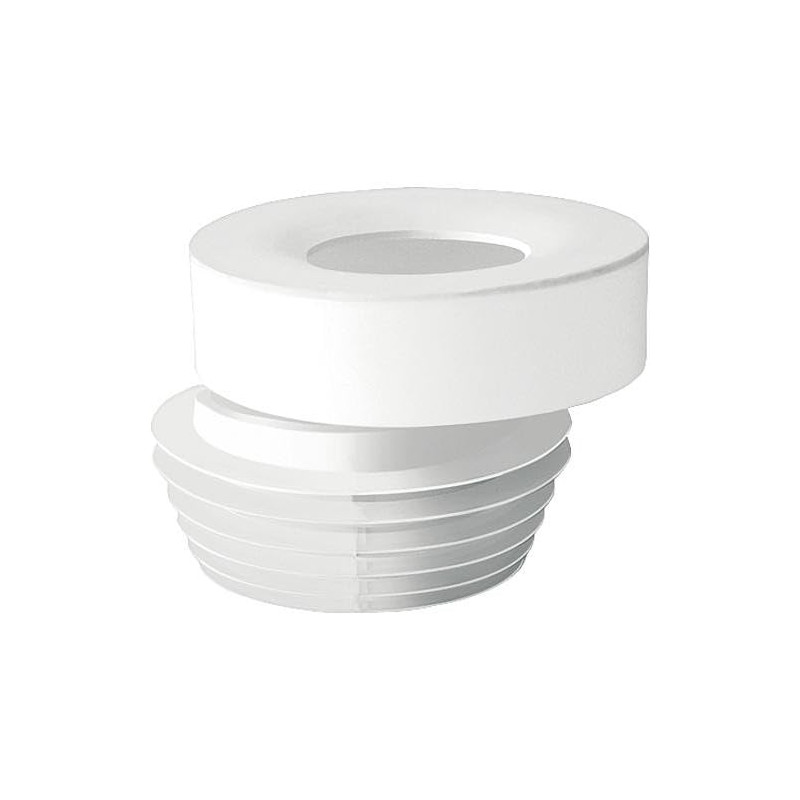 Raccord de WC excentrique 20 mm diam. 100-110, couleur : blanc
