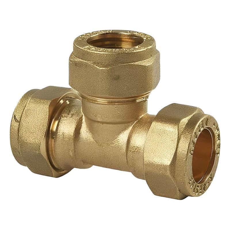 Sac de T à compression égale de 2 à 28 mm (connu sous le nom de tee de 28 mm/raccords de tuyau en cuivre de 28 mm/Té de compress