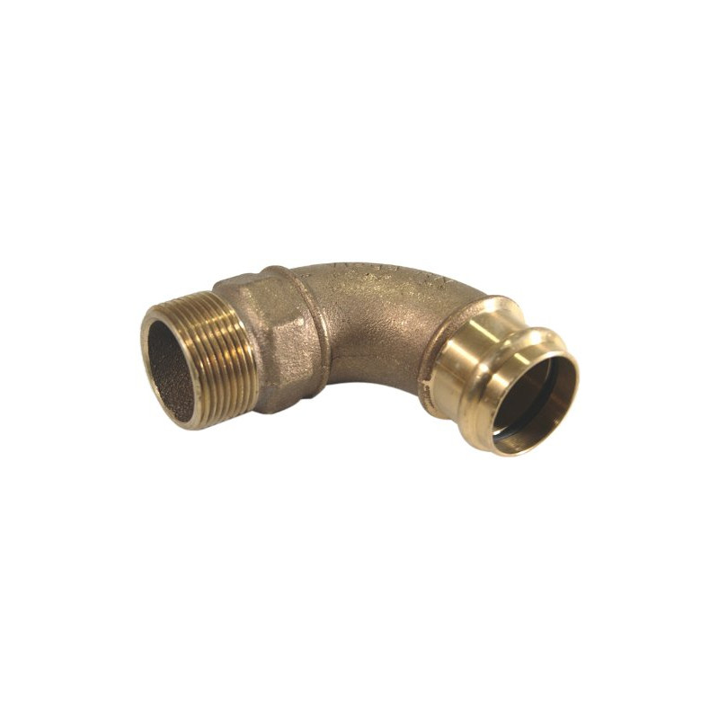 Viega 345792 profipress Coude 90 2614 avec SC-Contur et filetage externe 35 mm x 1 1/10,2 cm