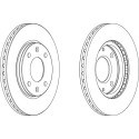 Ferodo DDF214 Jeu de Disques de Frein - (lot de 2)