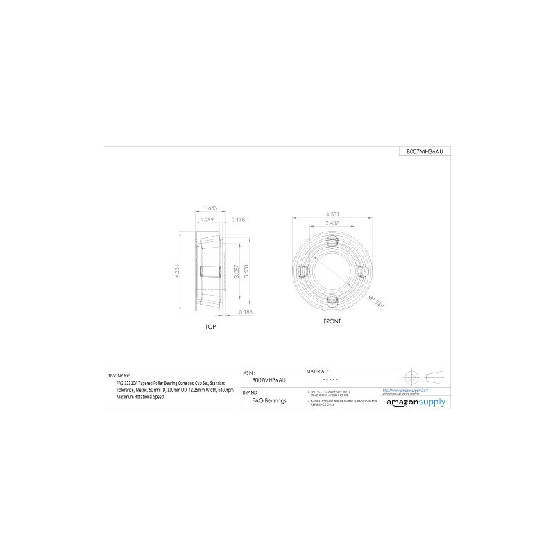 FAG 32310A Roulement de roue