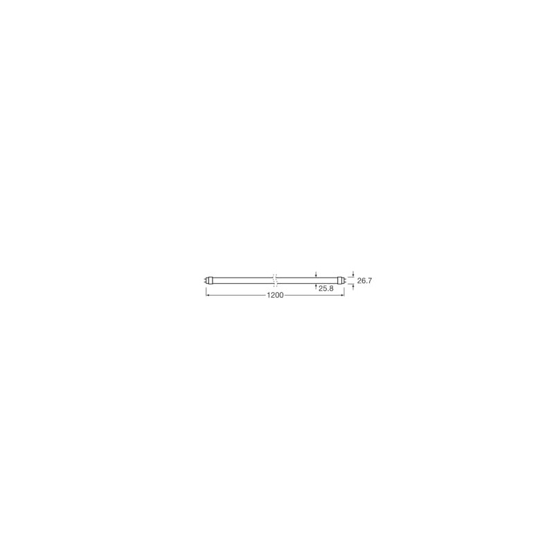 LEDVANCE Tube LED T8 Value (EM/Direct 230V) Standard Output 15W 1800lm - 865 Lumière Du Jour | 120cm - Équivalent 36W