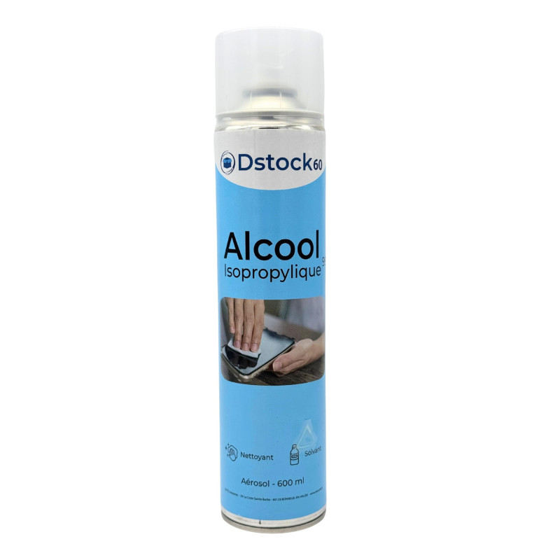 Alcool isopropylique 99° aérosol – 600ml – Parfait comme nettoyant, solvant et dégraissant