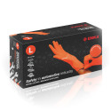 EMKA S.A. Gants en nitrile | Orange | Renforcé | Durable | Gants de travail | Gants jetables | Gants de nettoyage | pour la voi
