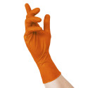 Boite de 50 Gants jetables Taille XL - en nitrile Orange Non poudrés et non stériles - Qualité Supérieure Texture Diamant - Sen