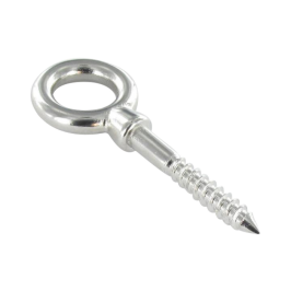 Piton a oeil filetage bois 6x60 - Inox A4