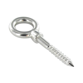 Piton a oeil filetage bois 6x60 - Inox A4