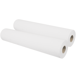 2 Draps d'examen plastifiés Blanc - 80x35 - 135 formats