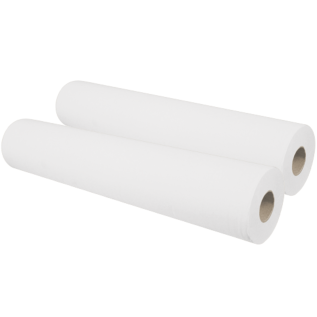 2 Draps d'examen plastifiés Blanc - 80x35 - 135 formats