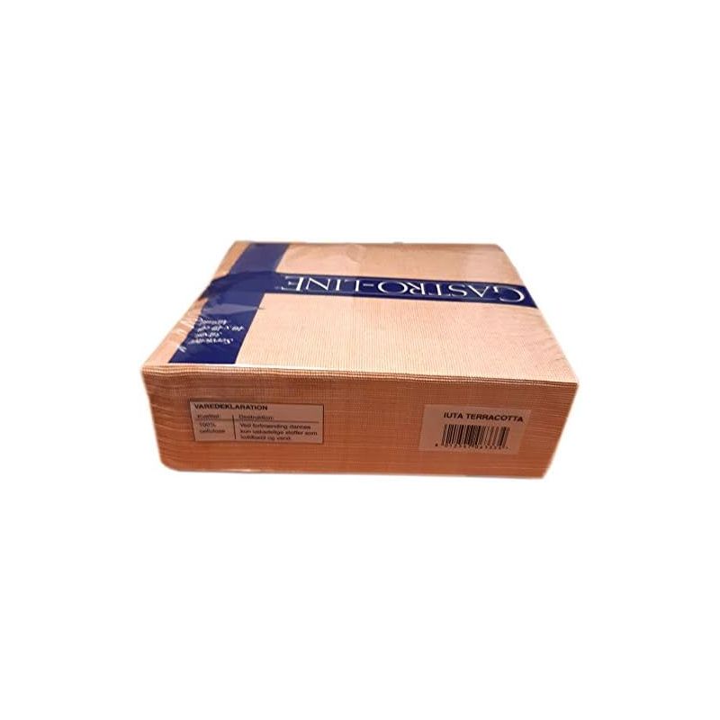 AIRLAID Serviettes DE Table en Papier JETABLES Paquet DE 50 Serviettes - Motifs Orange - IUTA Terracotta - 40 x 40 CM (2)