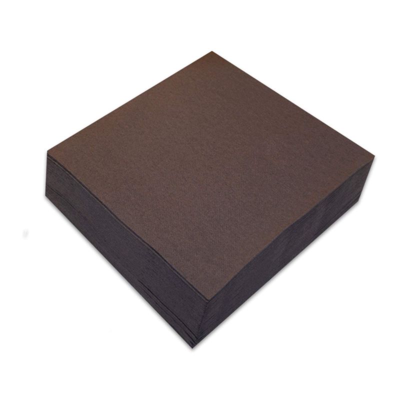 AIRLAID 200 Serviettes DE Table en Papier JETABLES Paquet DE 50 Serviettes - Marron - TOVAGLIOLI Choco - 40 x 40 CM