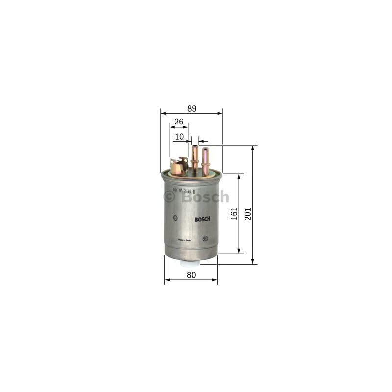 Bosch N6457 Filtre à Carburant Diesel - Sépare les Particules du Carburant - Protège le Système d'Injection