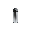 VEPABINS V-Part Pushbin Prullenbak - 55 l - RVS/Zwart