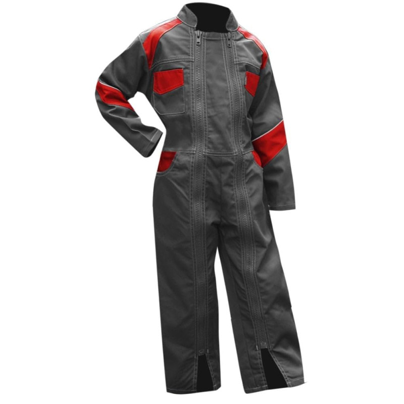LMA 400921 TOURNESOL Combinaison Double Fermeture, Gris/Rouge, Taille 10A