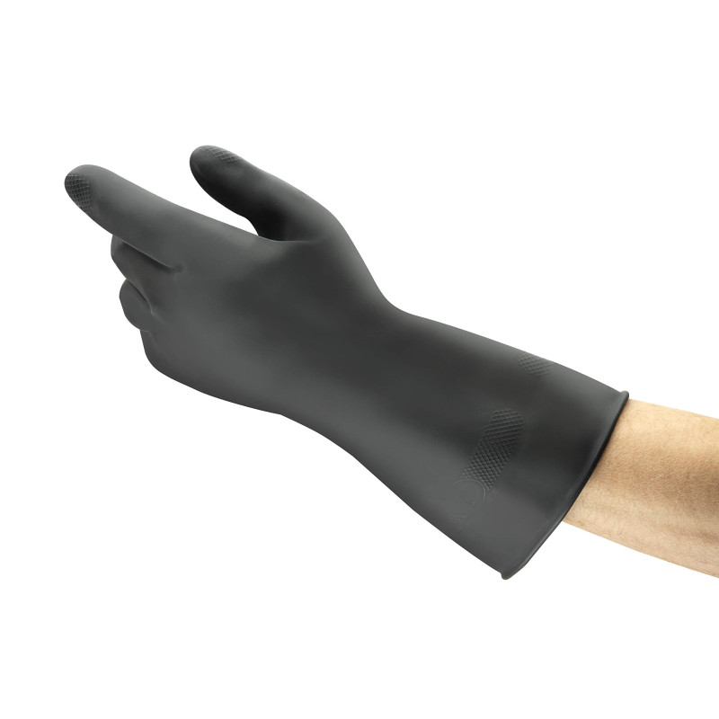 Ansell AlphaTec 87-118 Gants de Protection Chimique en Latex, Haute Résistance à l'Abrasion, Risques Industriels et Produits Da
