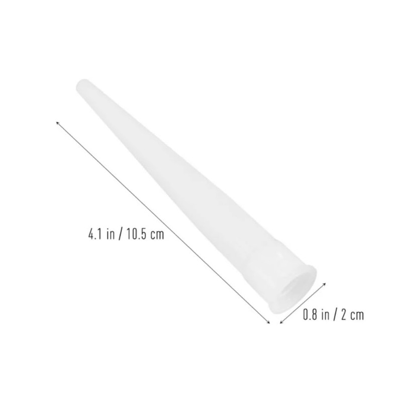 Lot de 10 buses de rechange en plastique pour scellants Blanc