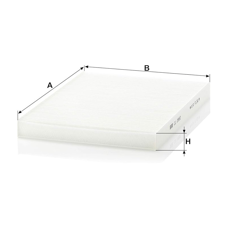 Filtre à Air D’habitacle MANN-FILTER FP 2862 – FreciousPlus – Anti-allergènes, Poussières Fines, Gaz – Compatible Volkswagen, Audi, Etc.