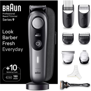 Braun Tondeuse À Barbe Series 9 BT9420, Tondeuse À Barbe Avec Outils Professionnels Et 180 Minutes D’autonomie