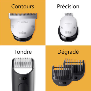 Braun Tondeuse À Barbe Series 9 BT9420, Tondeuse À Barbe Avec Outils Professionnels Et 180 Minutes D’autonomie