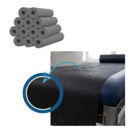 12 draps d'examen plastifiés noir - 50 x 38 cm - 132 formats