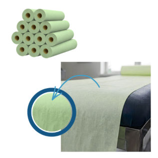 12 draps d'examen plastifiés vert - 50 x 38 cm - 132 formats