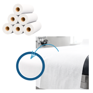 6 draps d'examen plastifiés blancs - 50 x 38 cm - 135 formats