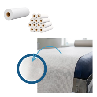 1 ou 12 draps d'examen gaufrés blancs - 50 x 35 cm - 135 formats