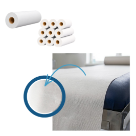 1 ou 9 draps d'examen gaufrés blancs - 50 x 35 cm - 121 formats