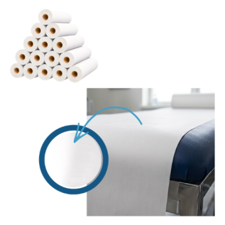 15 draps d'examen lisses blancs pure ouate - 40 x 35 cm - 135 formats