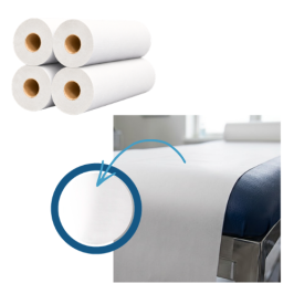 4 draps d'examen lisses blancs pure ouate - 50 x 38 cm - 500 formats