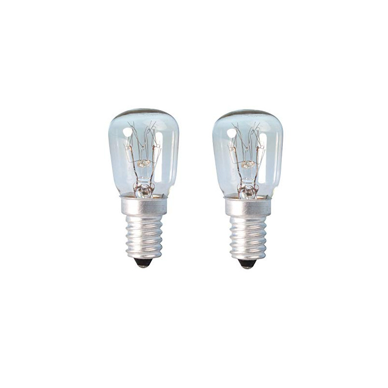 Lot de 2 lampes au sel de l’Himalaya pour appareils ménagers, réfrigérateur, four, micro-ondes, machine à coudre 15W E14 - Ampou