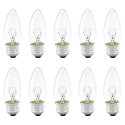 Lot de 10 ampoules à incandescence transparentes E27 40 W 40 W