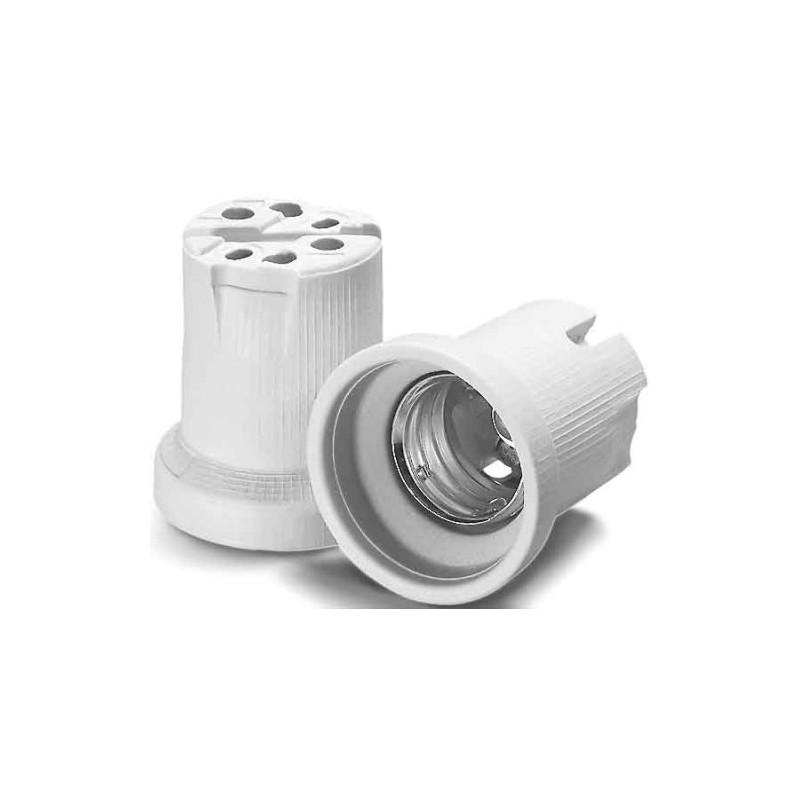houben E40-Fassung, Porzellan, 750V/18A/T270, Kontaktklemmen 1,5-4qmm, weiß (107780)