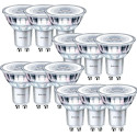 DSTOCK60 - Lot de 12 spots LED 50w compatible Philips - 4,6 W égal 50 W - 390 lumen - GU10-220-240V - blanc froid 4000K…