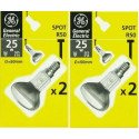GE Lighting Lot de 4 ampoules Spot à réflecteur R50 E14 Ampoule à culot à vis pour Spot Dimmable, NR50 lampes à incandescence